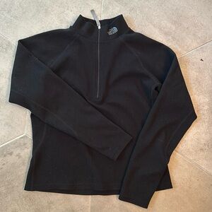 North Face Half Zip Black Top Shirt Jacket Women’s SZ Smalll S